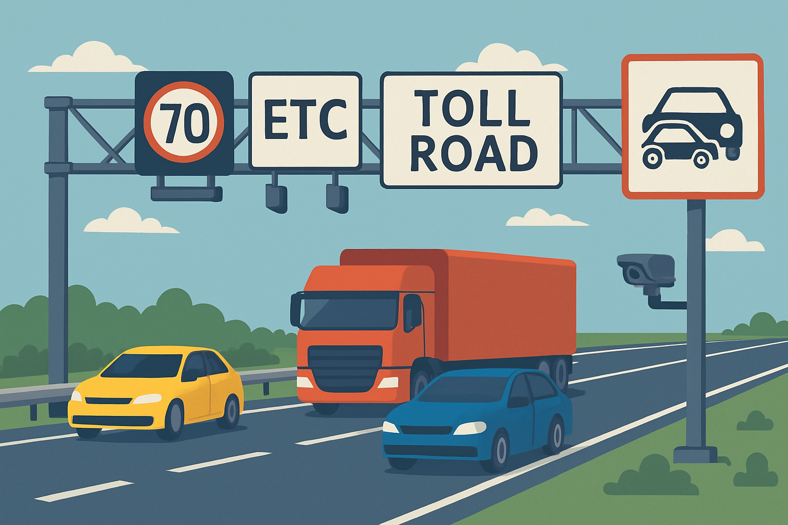 Traffic management systems on paid roads